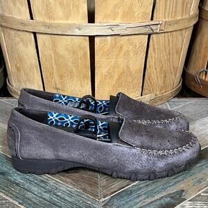 Skechers Relaxed Fit Bikers Expressway Brown Suede Slip-On Shoes Womens Size 6.5